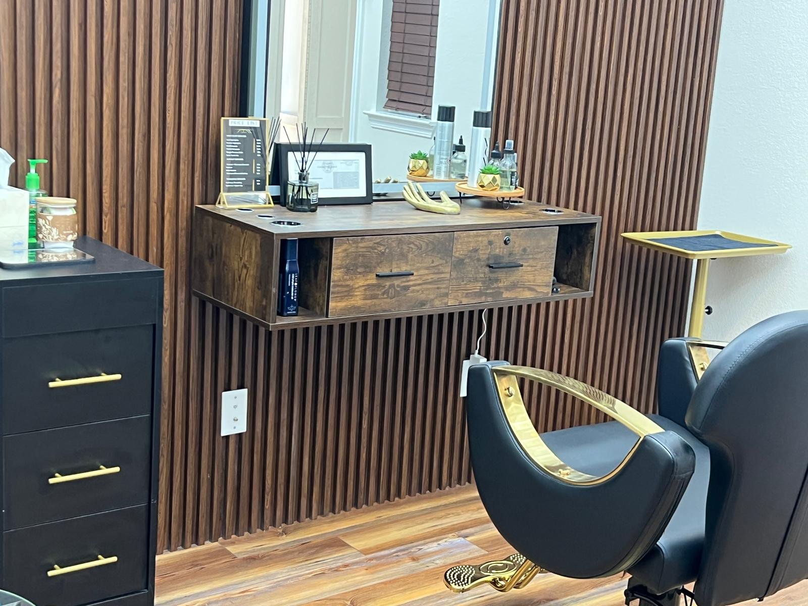 Cali Beauty Loft — salon chair and vanity